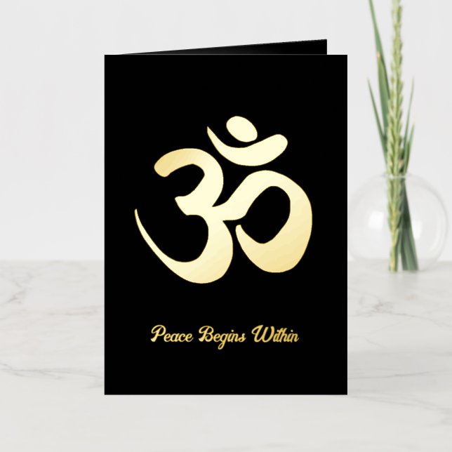 Om | La paz comienza dentro | Meditación de respir (Anverso)