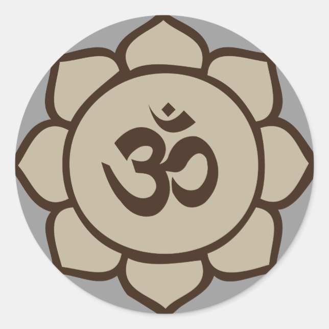 Om Lotus Pegatina (Anverso)