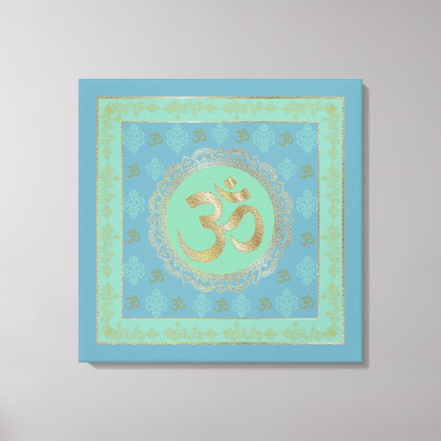 OM Mandala - Lienzo envuelto (Anverso)