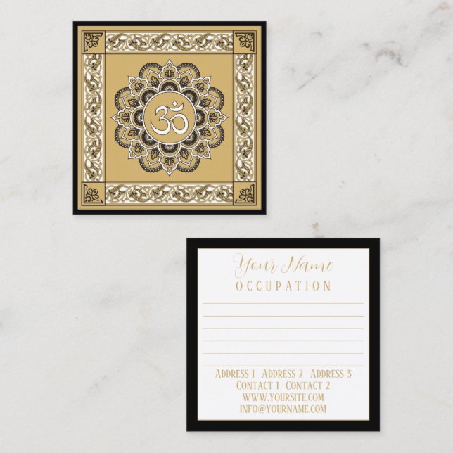 OM Mandala - Tarjeta de visita (Anverso / Reverso)