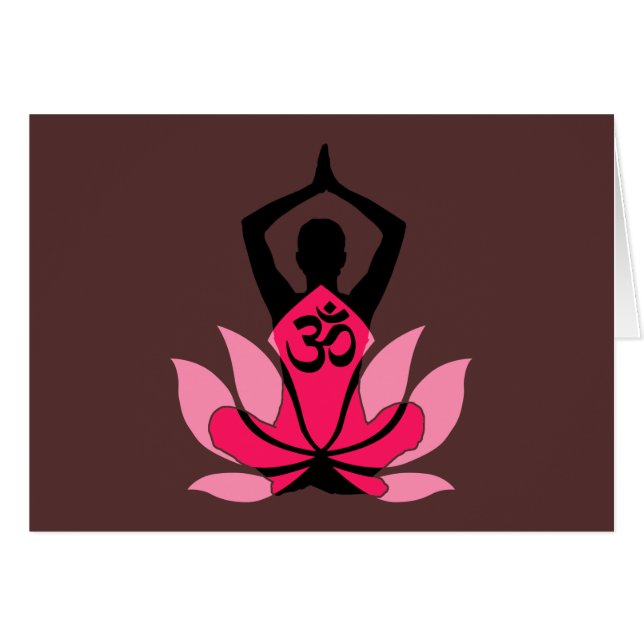 OM Namaste Espiritual Lotus Flower Yoga en Umber (Anverso (Horizontal))