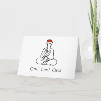 ¡Om! ¡Om! ¡Om! Tarjeta de Navidades de Buda