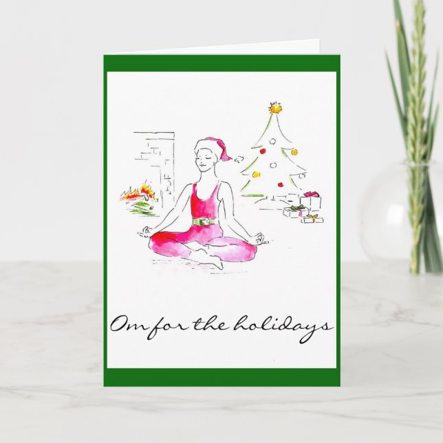 Om para la tarjeta de felicitación de vacaciones (Anverso)