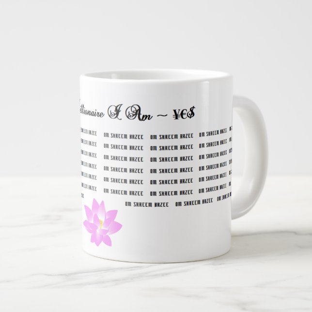 OM SHREEM BRZEE 54X EN la TAZA CON LOTUS (Derecha)