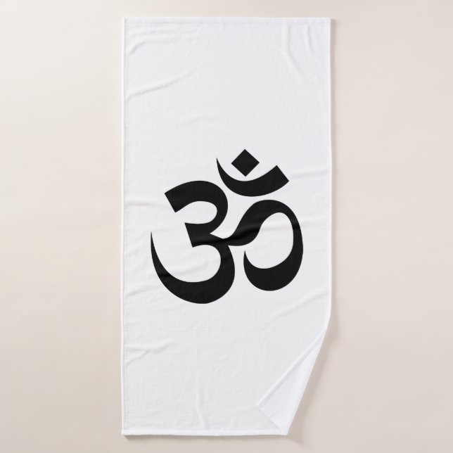 Om Symbol Ohm Yoga Budismo Espiritual (Toalla de baño)