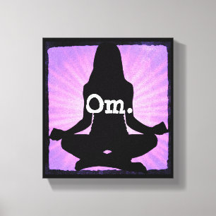 Om Yoga Meditación Zen Arte de Lienzo de Pared