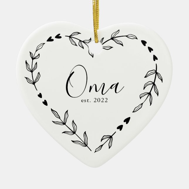 Oma Año Este. Navidades Ornamento cerámico (Frente)