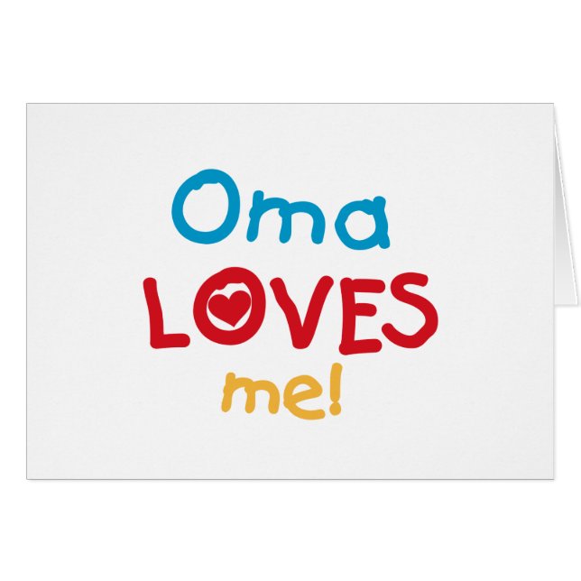 Oma me ama camisetas y regalos (Anverso (Horizontal))