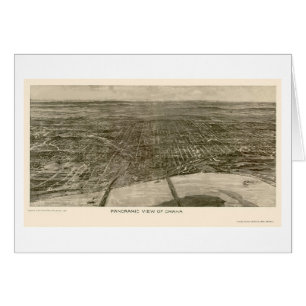 Omaha, mapa panorámico del NE - 1906