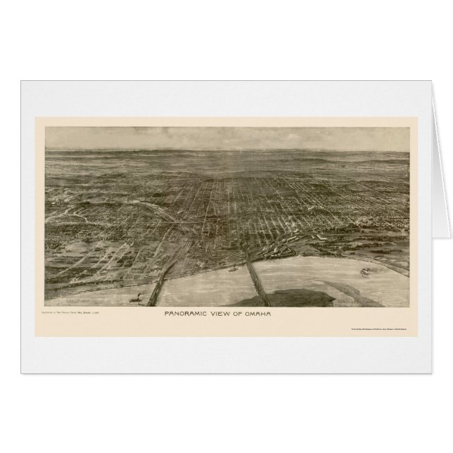 Omaha, mapa panorámico del NE - 1906 (Anverso (Horizontal))