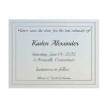 Ombre azul desvanecido Guardar postal de fecha