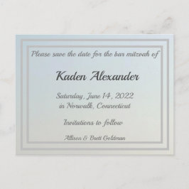 Ombre azul desvanecido Guardar postal de fecha