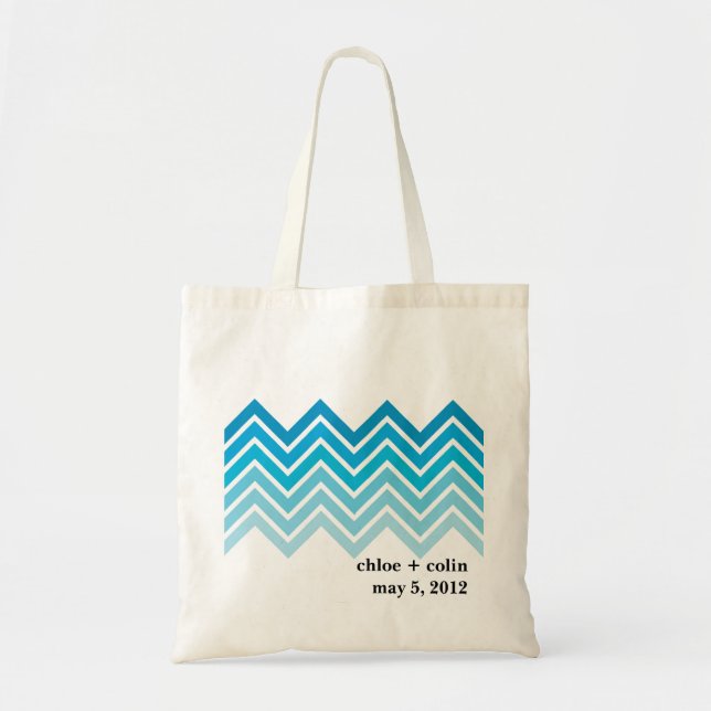 Ombre Chevron - dé la bienvenida/fuera de la bolsa (Frente)