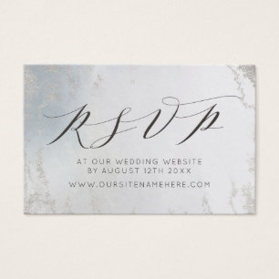 Ombre Dusty Blue Frost Sitio Web RSVP Insertar Tar