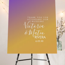 Ombre Gradiente Boda Amanecer amarillo púrpura