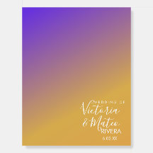 Ombre Gradiente Boda Amanecer amarillo púrpura