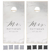 Ombre Gray White Frosted Silver Boda Sr. y Sra.
