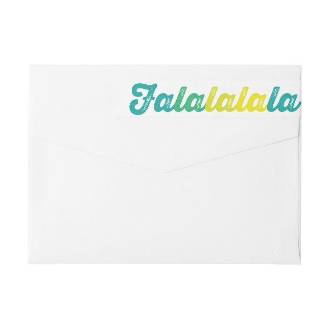 Ombre Green Falalalala Negrita Script moderno vaca (Reverso)