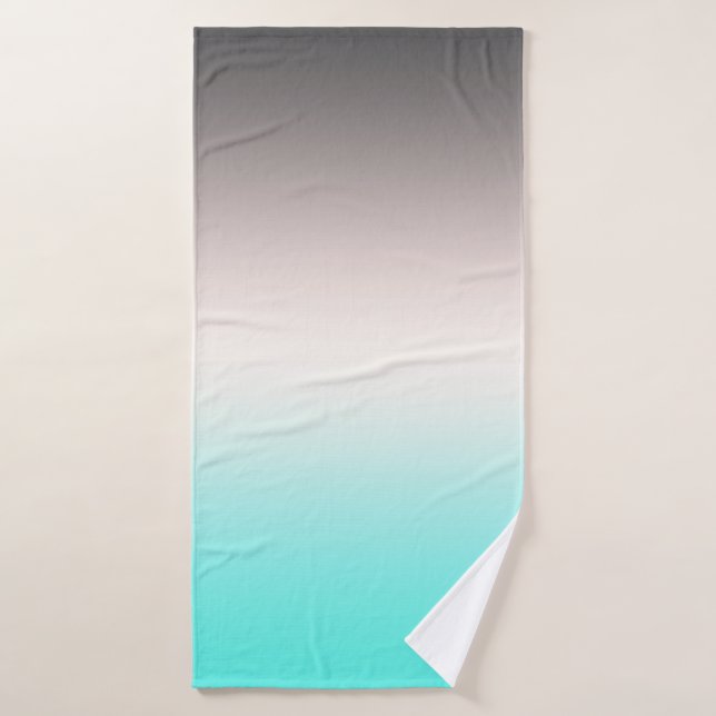 Ombre gris turquesa (Toalla de baño)