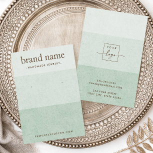 Ombre light green texture earring display card