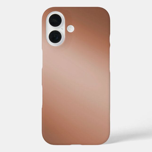 Ombre marrón brillante - Funda para iPhone 16 (Reverso )