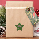 Ombré Merry Christmas Star Pegatina<br><div class="desc">Un pegatina Feliz Navidad brillante y cambiante de color.</div>