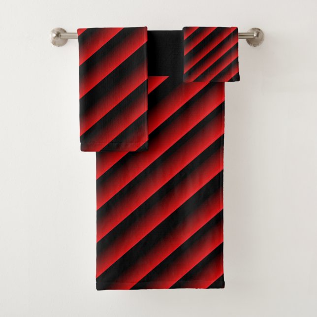 Ombre negro y rojo multi - rayas (In situ)