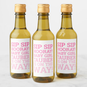 Ombre personalizado Sip Sip Hooray Baby Shower