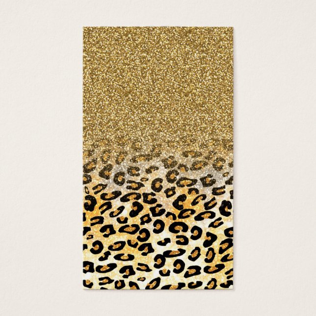 Ombre Purpurina de oro del patrón Leopard moderno (Frente)