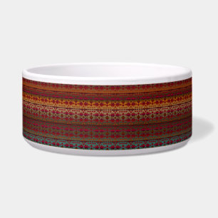 Ombre rojo y oro, bol cerámico suroeste de mascota