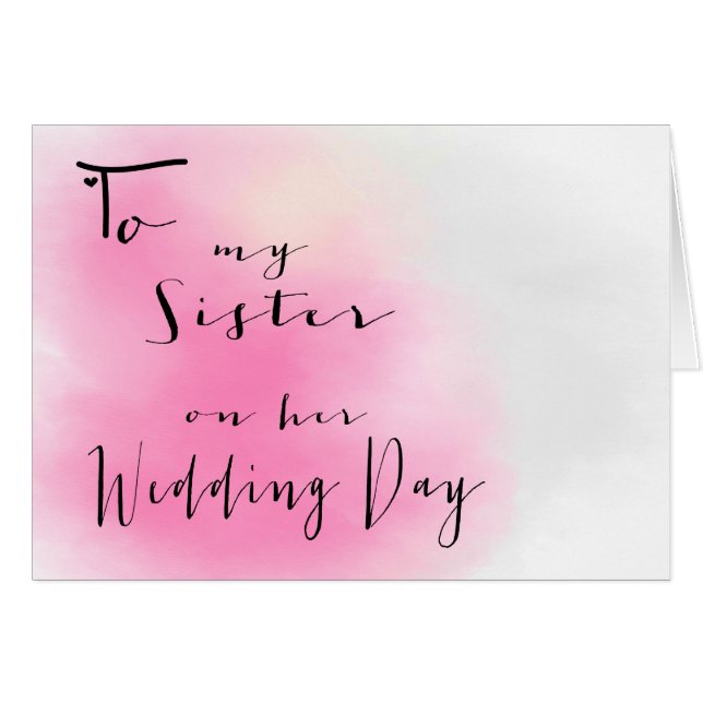 Ombre rosado - a mi hermana en su día de boda (Anverso (Horizontal))