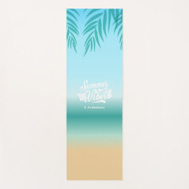 Ombre Tropical Beach Vibes de Verano Yoga Mat
