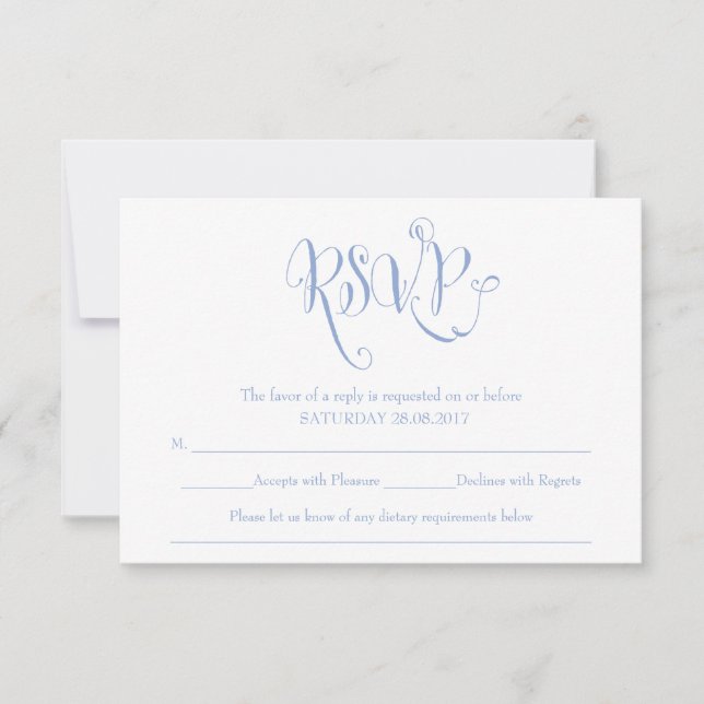 Ombre Whimsical Fairytale Wedding RSVP (Anverso)