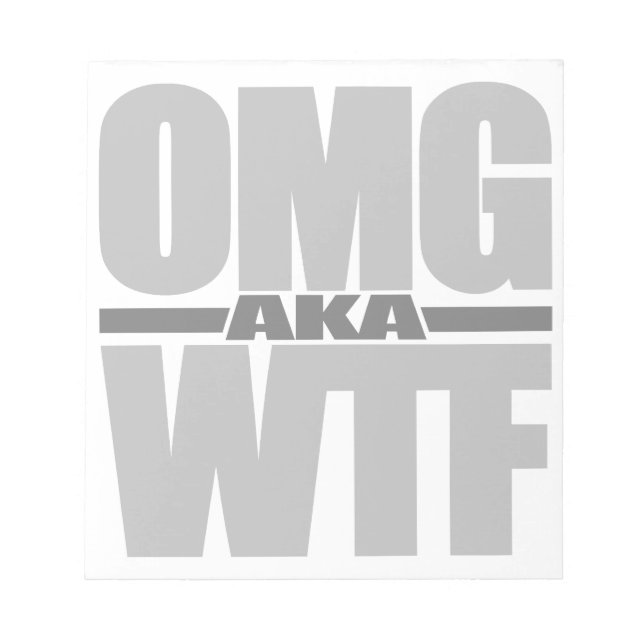 OMG aka WTF bloc de notas personalizado (Frente)