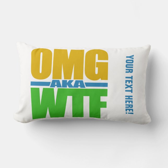OMG alias WTF personalizado lanzar almohada (Anverso)