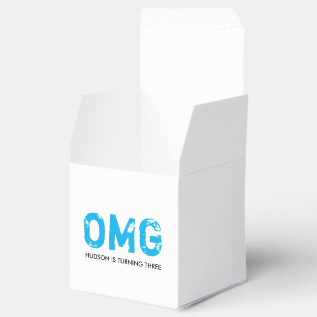 OMG es tu caja de tratamiento de cumpleaños - Azul (Abierto)