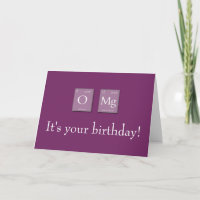 OMG oh mi tarjeta de cumpleaños periódica de los