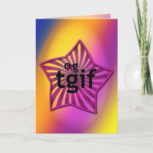 OMG! Tgif Tarjeta de agradecimiento (Anverso)