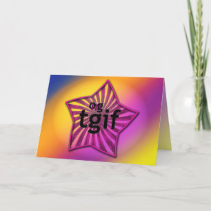 OMG! Tgif Tarjeta de agradecimiento