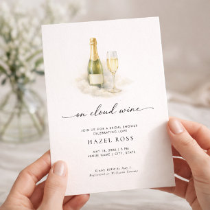 On Cloud Wine Elegante Invitación de Despedida de