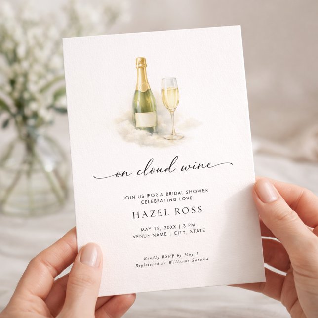 On Cloud Wine Elegante Invitación de Despedida de  (Subido por el creador)