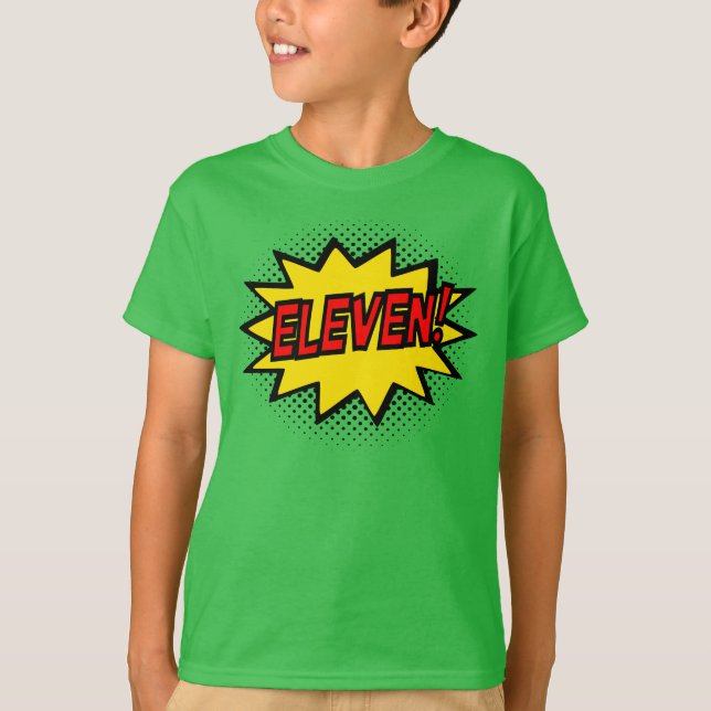 ¡ONCE! 11mo Camiseta del logotipo del super héroe (Anverso)