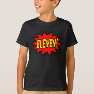 ¡ONCE! 11mo Camiseta del logotipo del super héroe