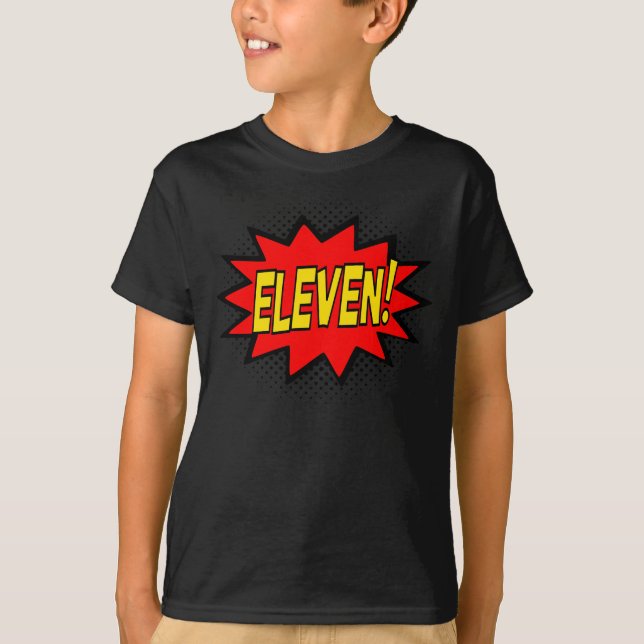 ¡ONCE! 11mo Camiseta del logotipo del super héroe (Anverso)