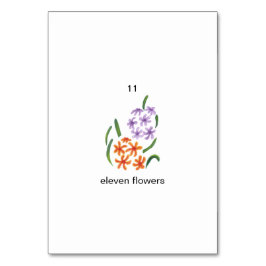 Once flores, tarjetas de personalizado