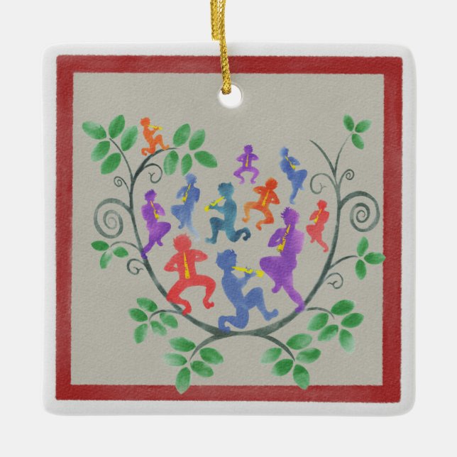 Once Pipers Ornamentos de Navidad (Anverso)