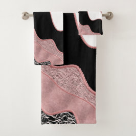 Onda abstracta rosa dorado rosa glam moderna tende