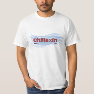 Onda azul Chillaxin de la camiseta adulta