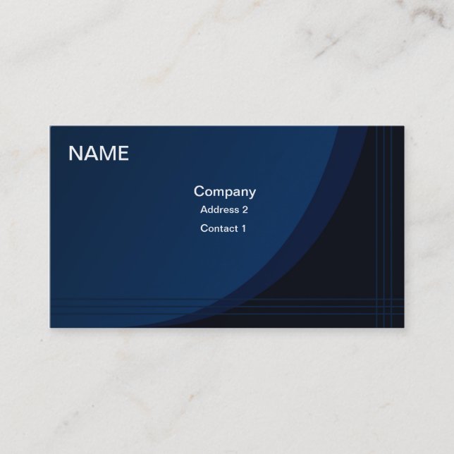 Onda azul profesional de la tarjeta de visita (Anverso)
