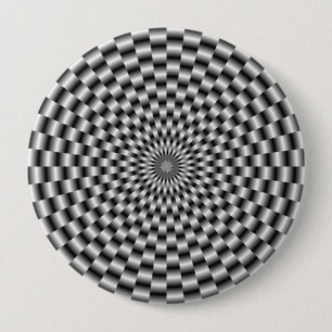 Onda circular en botón monocromo